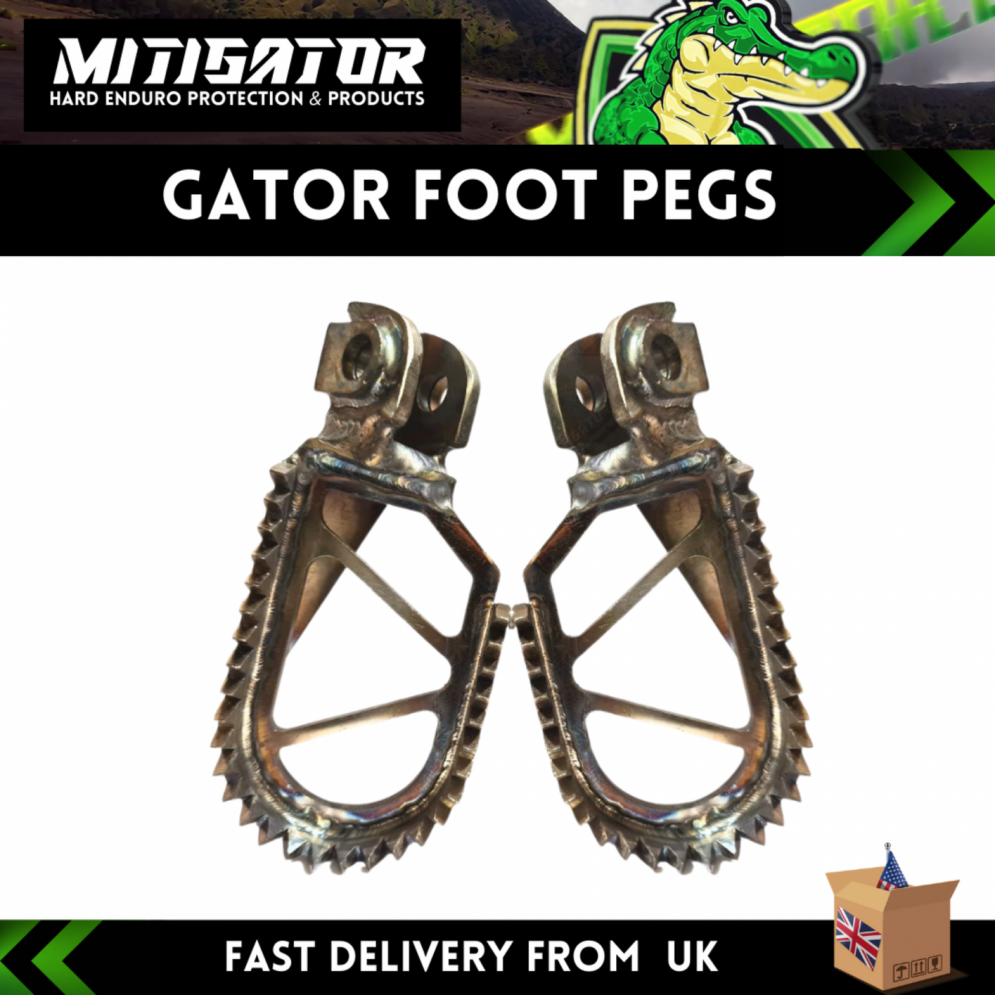 Gator Foot Pegs fits Ktm-Husqvarna-Gasgas 2023-2025 TBI