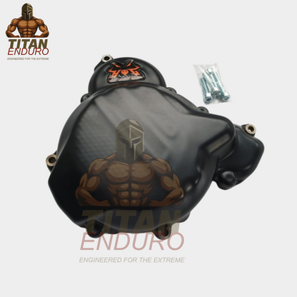 Titan Enduro Ignition & Clutch Cover Guard Set for Off‑Road Motorcycles 2017‑2023