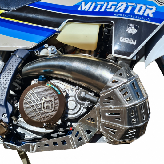 Mitigator Skid Plate (Bash Plate) With Pipe Guard Fits Ktm (EXC-XCW-SX) 2024-2025 Husqvarna (TE-TX-TC-TE) 2024-2025 Gasgas (EC-MC) 2024-2025 TBI MODELS